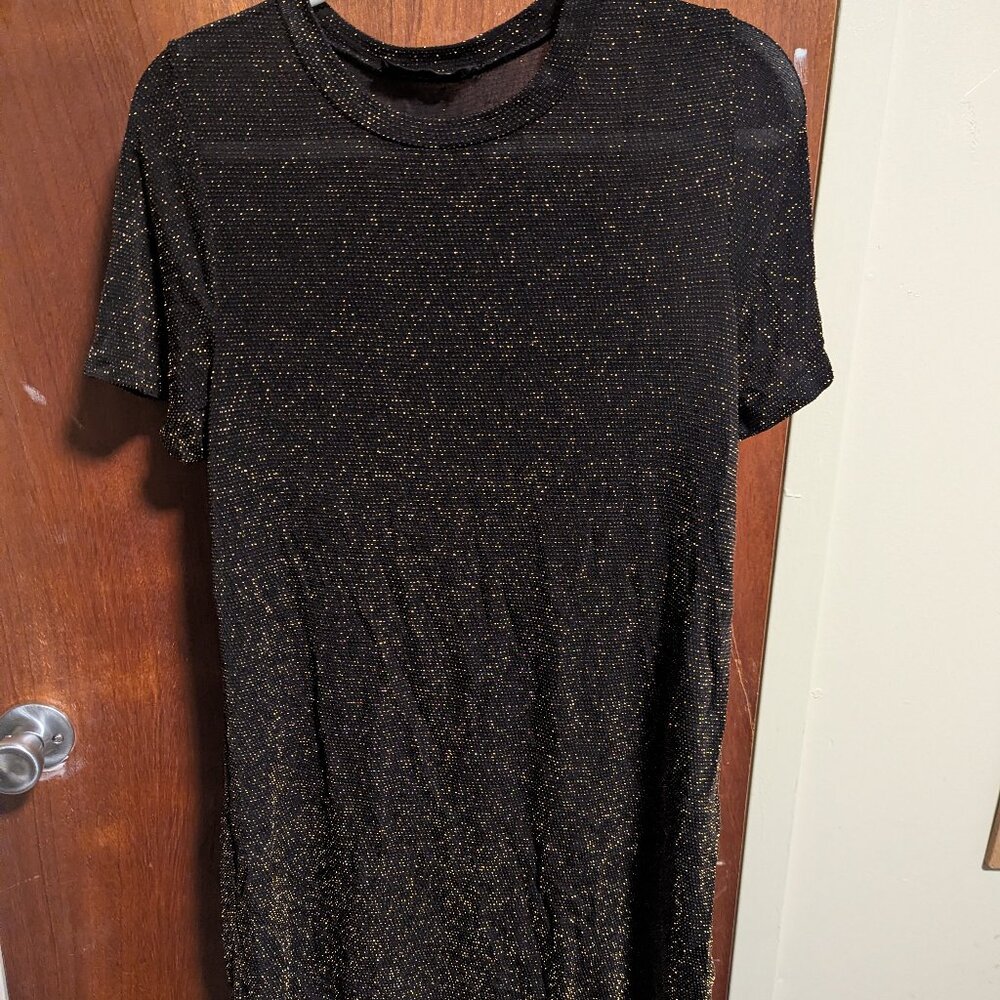 audrey 3+1 gold and black dress